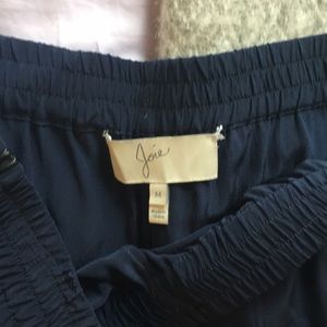JOIE silk trousers with leather stripe